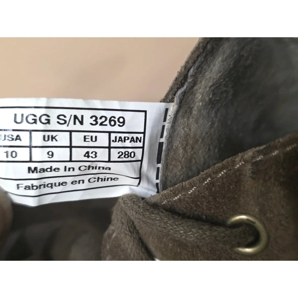 UGG TAN SUEDE OXFORD Dress SHOES Sheepskin Lining‎ Mens 10